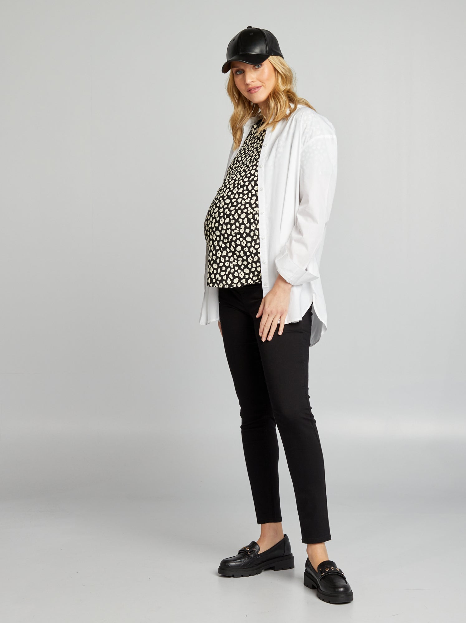 Camicia premaman oversize - bianco