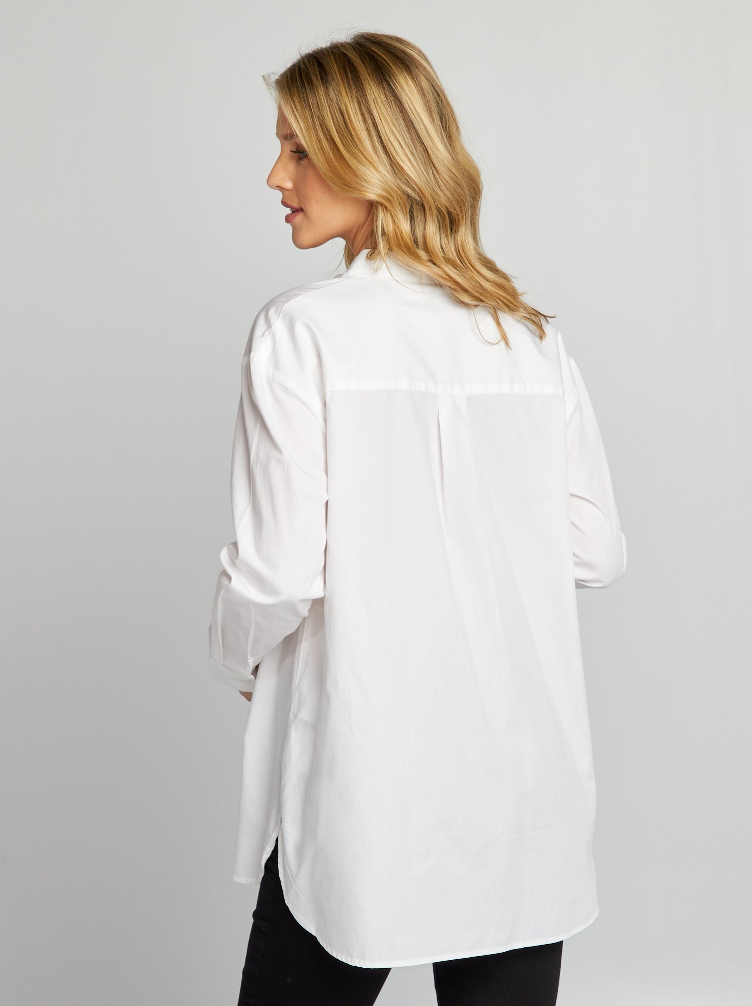 Camicia premaman oversize - bianco