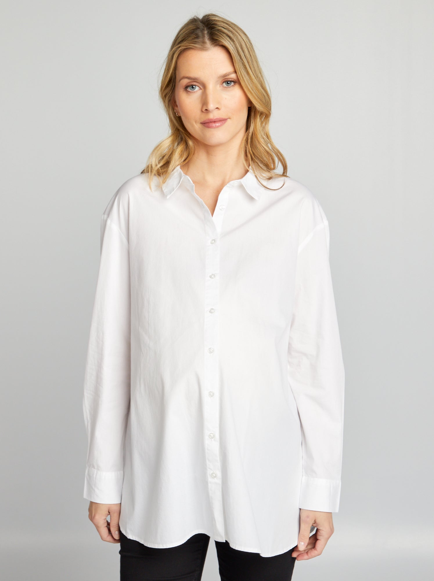 Camicia premaman oversize - bianco