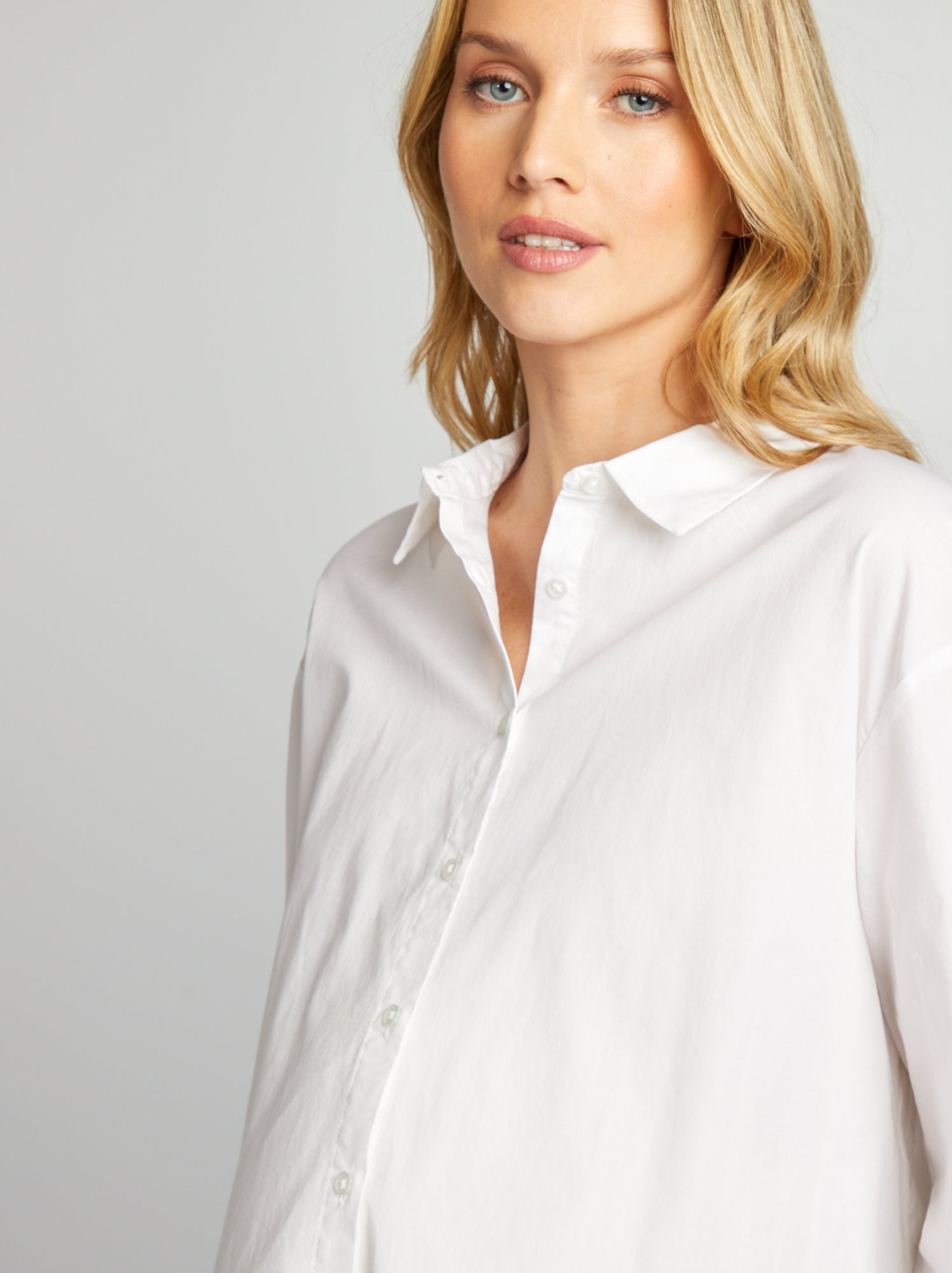 Camicia premaman oversize - bianco