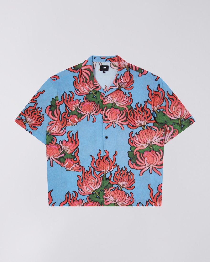 CAMICIE Uomo EDWIN I033392.1GX.67 KIKU 1GX.67 BLUE/RED