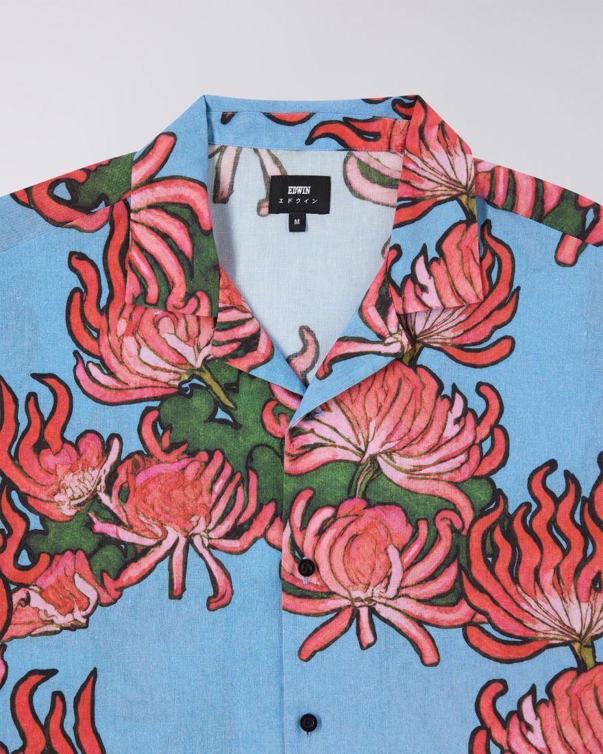 CAMICIE Uomo EDWIN I033392.1GX.67 KIKU 1GX.67 BLUE/RED