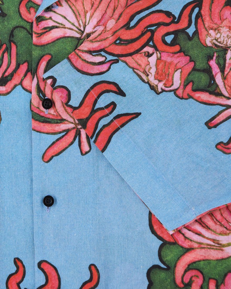 CAMICIE Uomo EDWIN I033392.1GX.67 KIKU 1GX.67 BLUE/RED