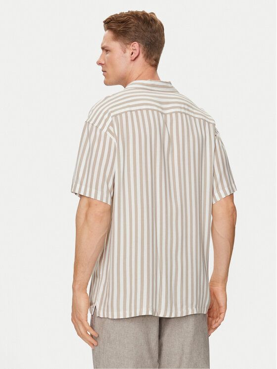 CAMICIE Uomo JACK&JONES 12249367 RESORT STRIPE CROCKERY