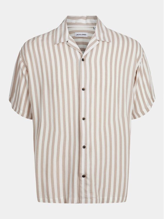 CAMICIE Uomo JACK&JONES 12249367 RESORT STRIPE CROCKERY