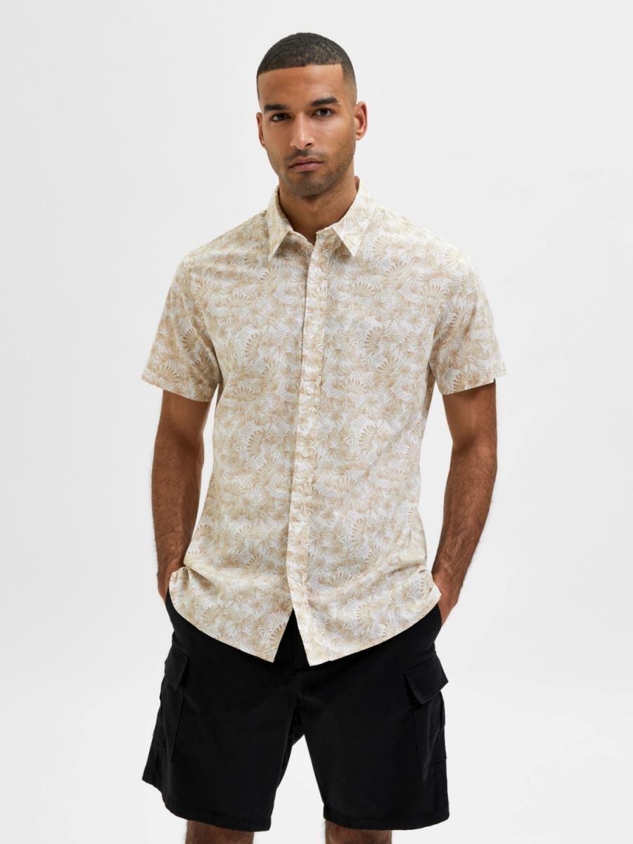 CAMICIE Uomo SELECTED 16084664 REGPERL OATMEAL
