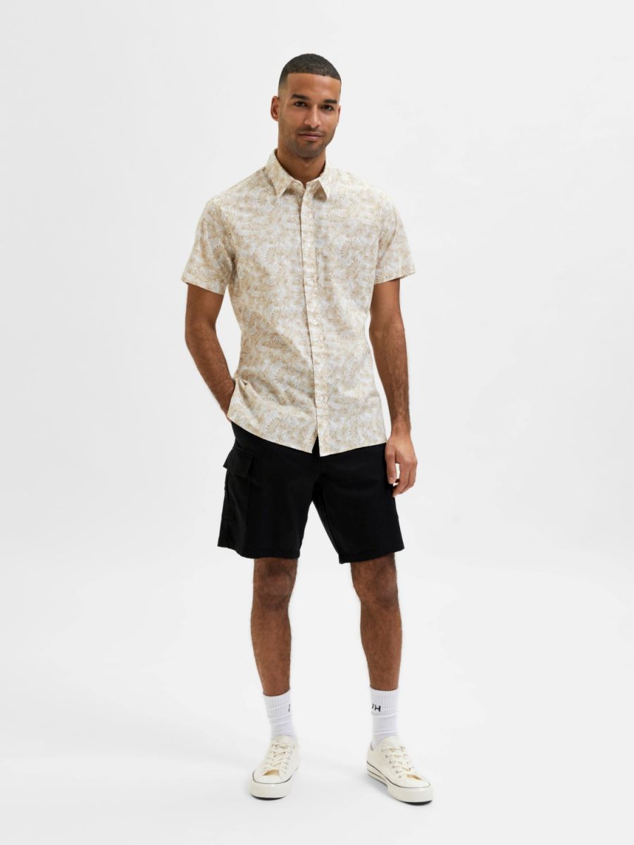 CAMICIE Uomo SELECTED 16084664 REGPERL OATMEAL