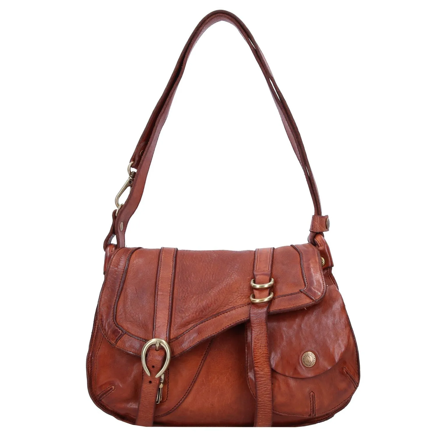 Campomaggi Borsa a tracolla in pelle 24 cm