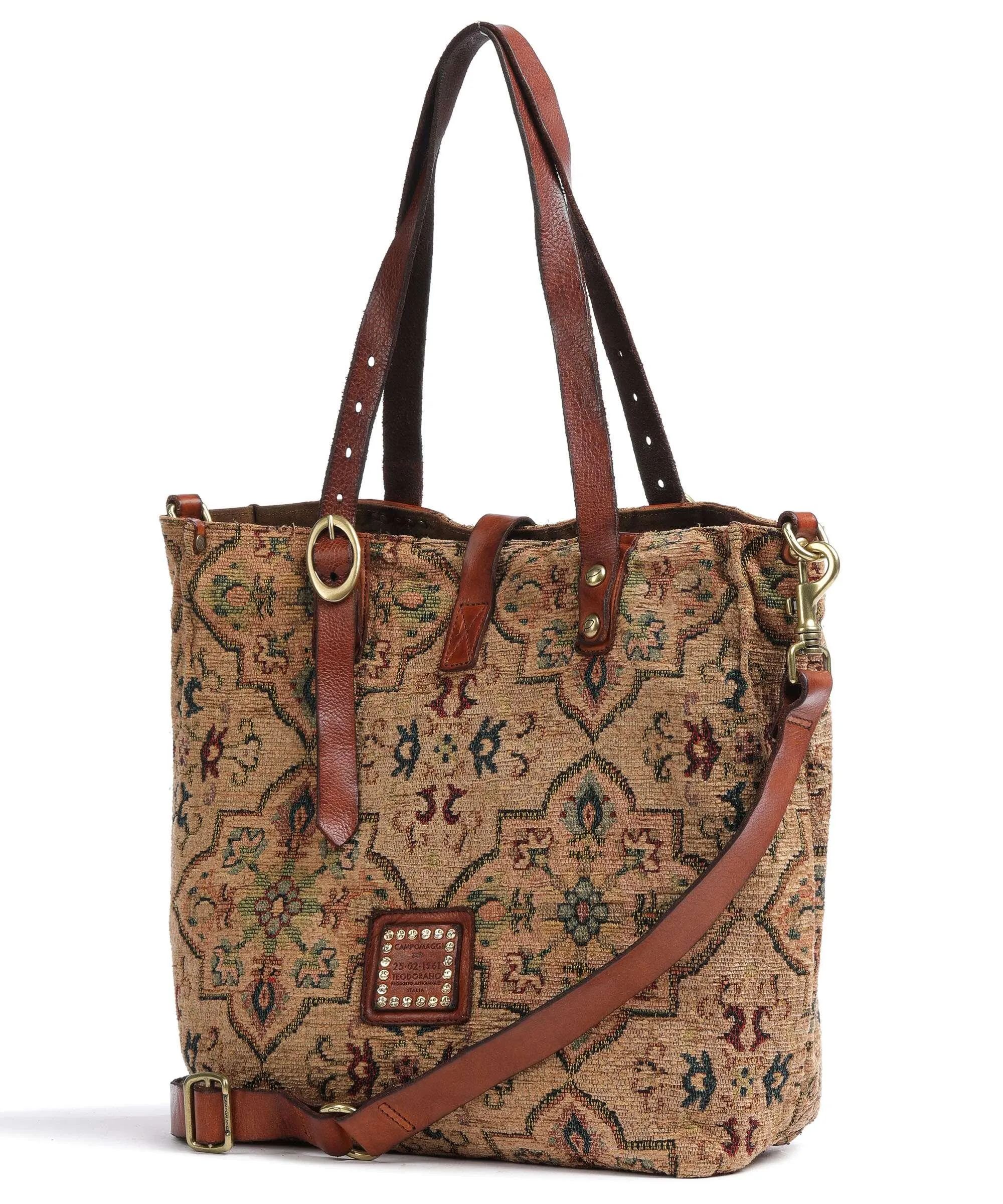  Campomaggi Borsa shopper poliestere marrone  