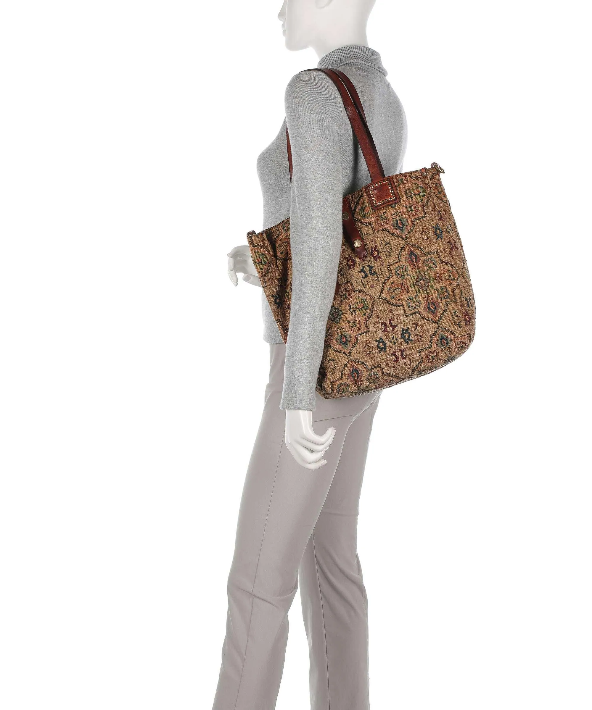  Campomaggi Borsa shopper poliestere marrone  