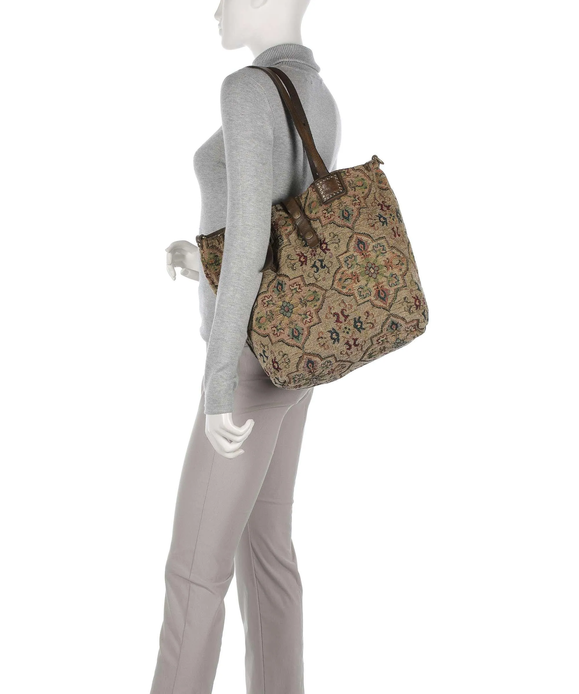  Campomaggi Borsa shopper poliestere multicolore  