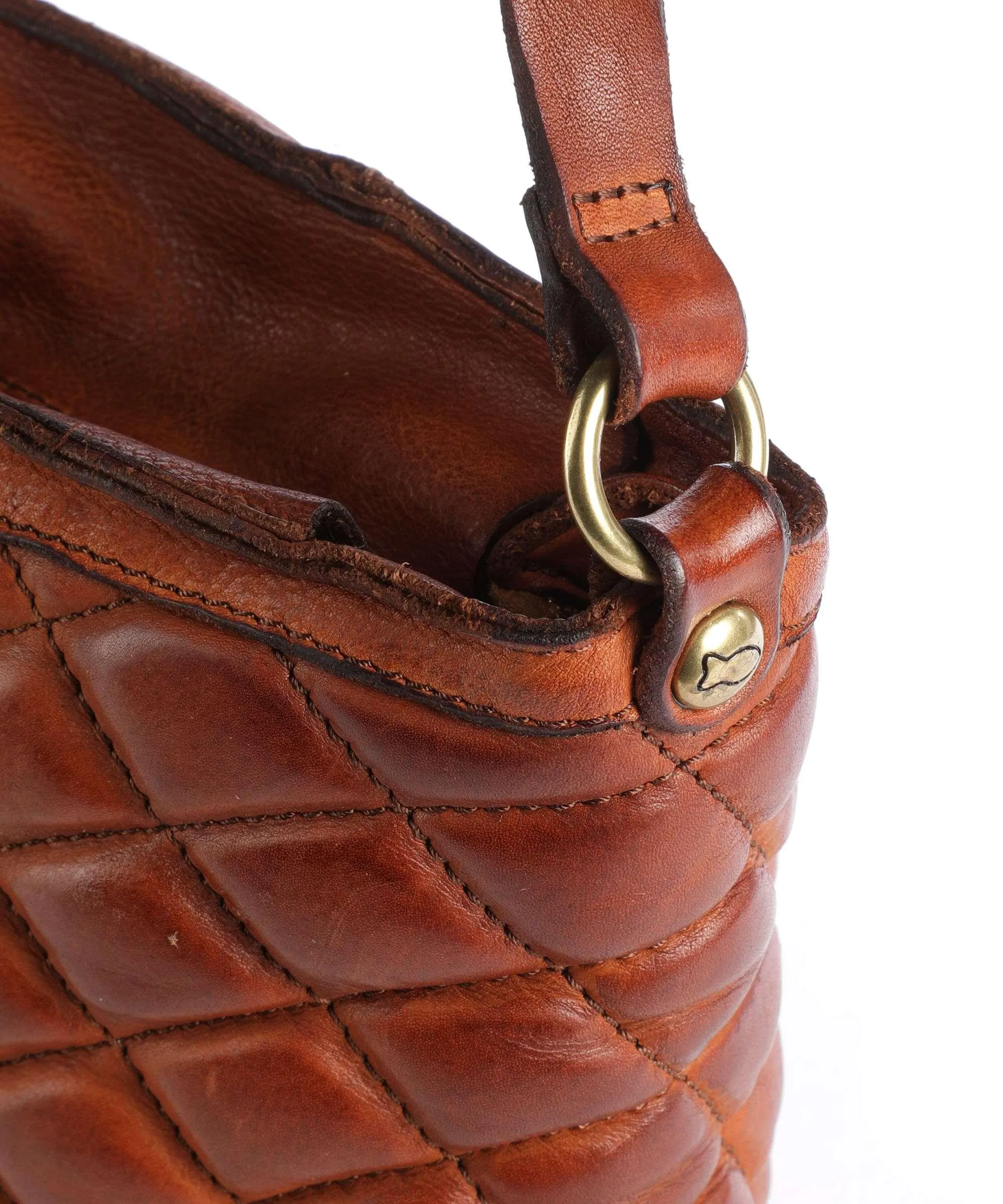  Campomaggi Prestige Borsa a tracolla pelle di vacchetta grana marrone  