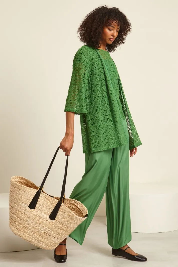 Casacca in pizzo macramè