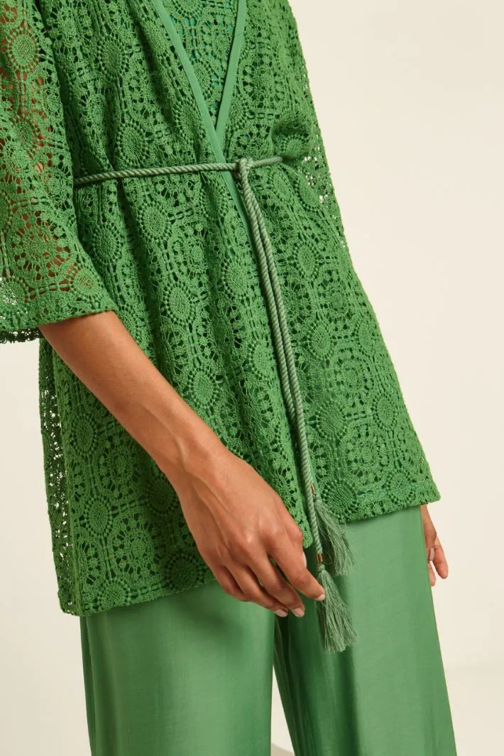 Casacca in pizzo macramè
