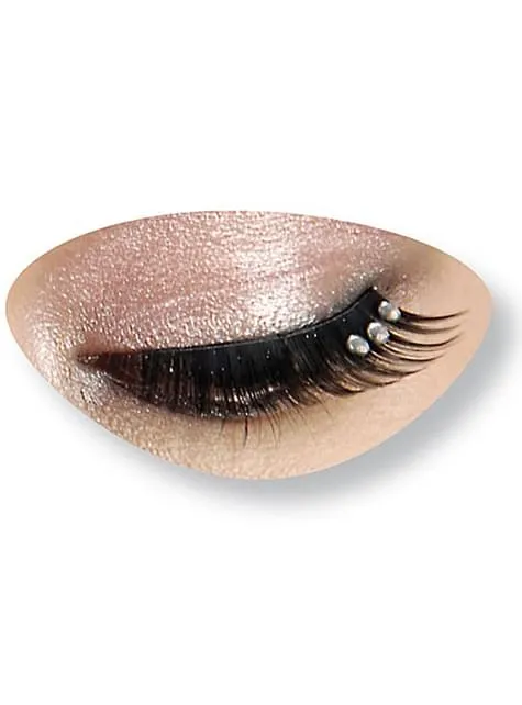 Ciglia nere con strass