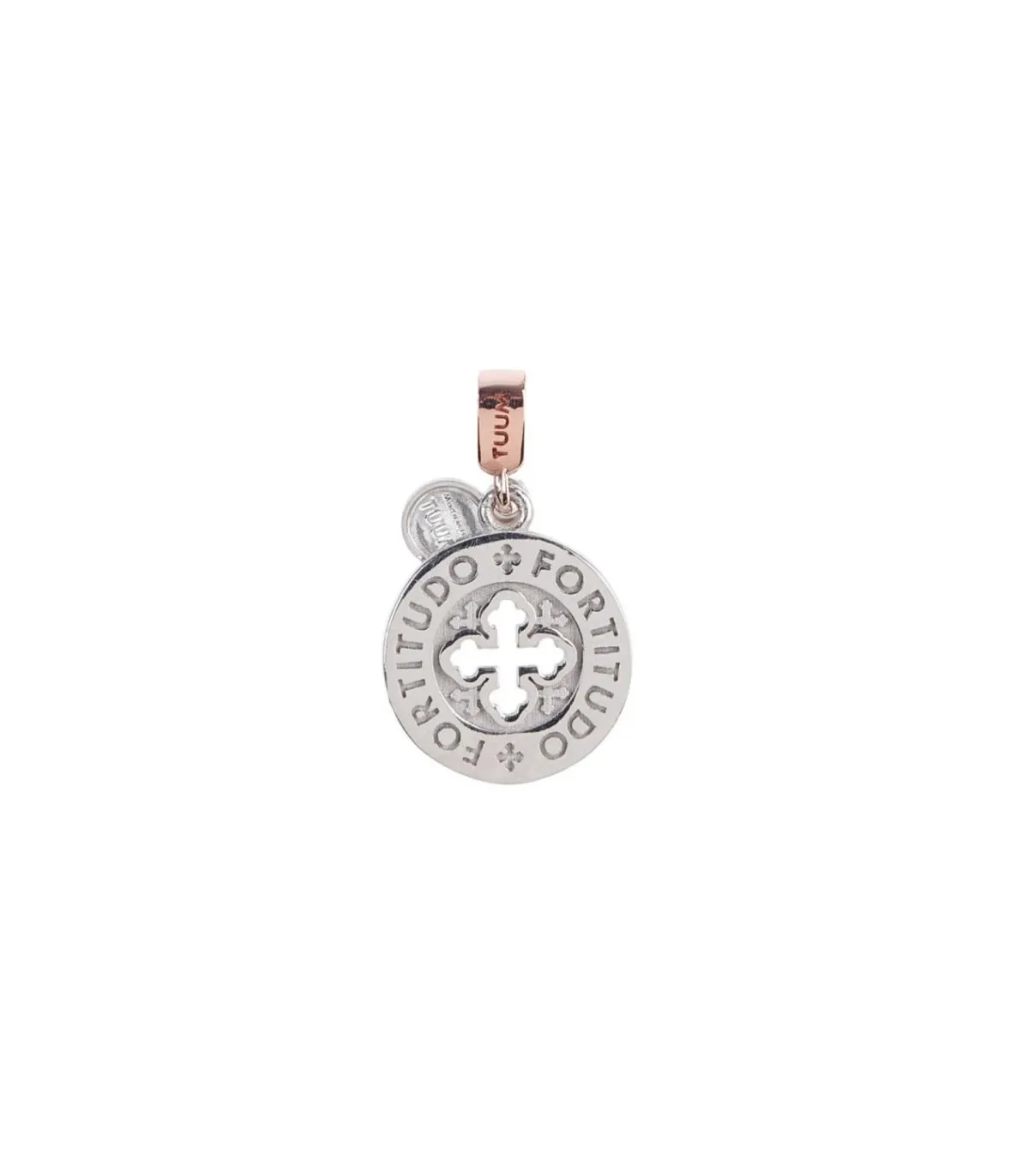 Ciondolo Dono Fortitudo Tuum Sette Doni In Argento E Oro Rosa  GIDNFD9W0DC