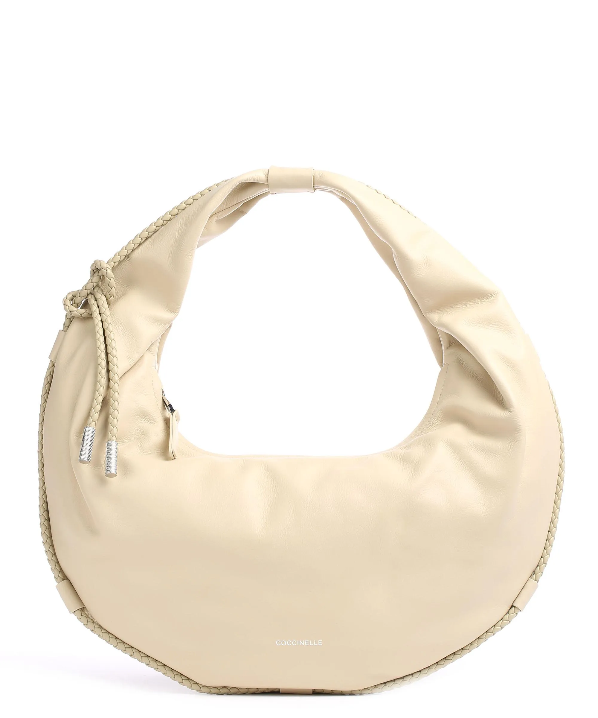  Coccinelle Sinfonia Borsa hobo pelle di vacchetta finemente grana beige  
