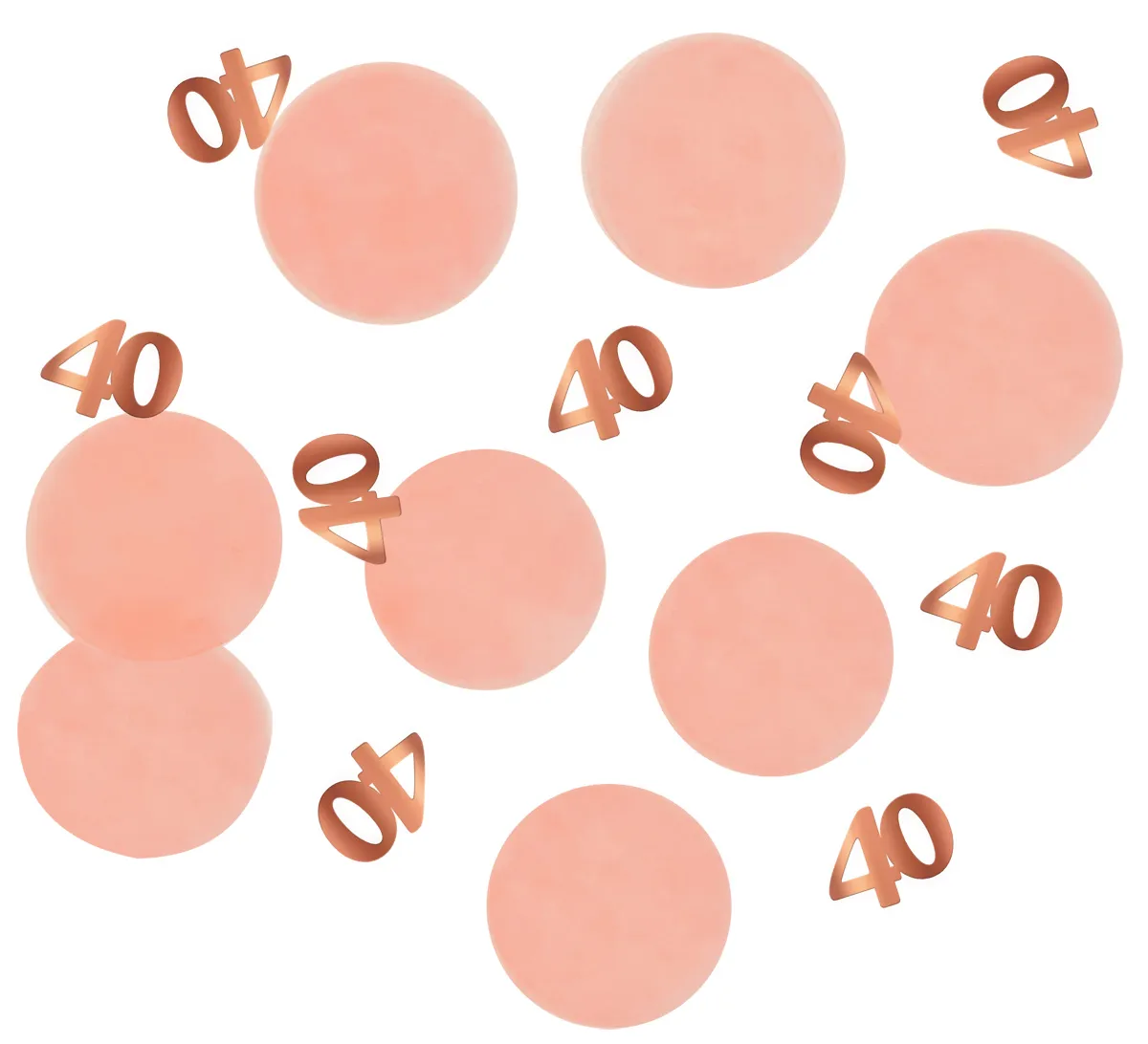 Coriandoli 40° compleanno rosa 25g