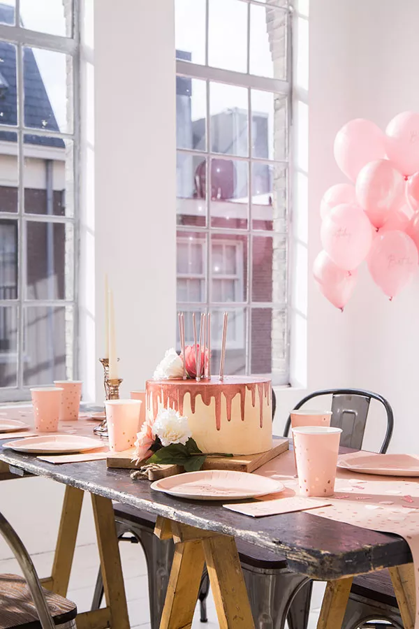 Coriandoli 40° compleanno rosa 25g