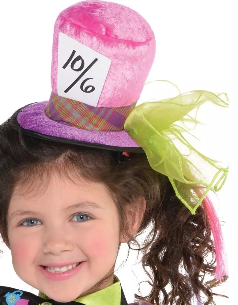 Costume da cappellaio del paese delle meraviglie rosa