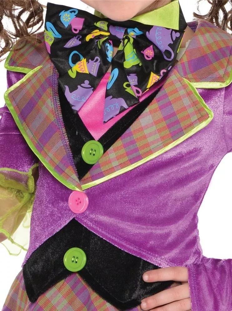 Costume da cappellaio del paese delle meraviglie rosa