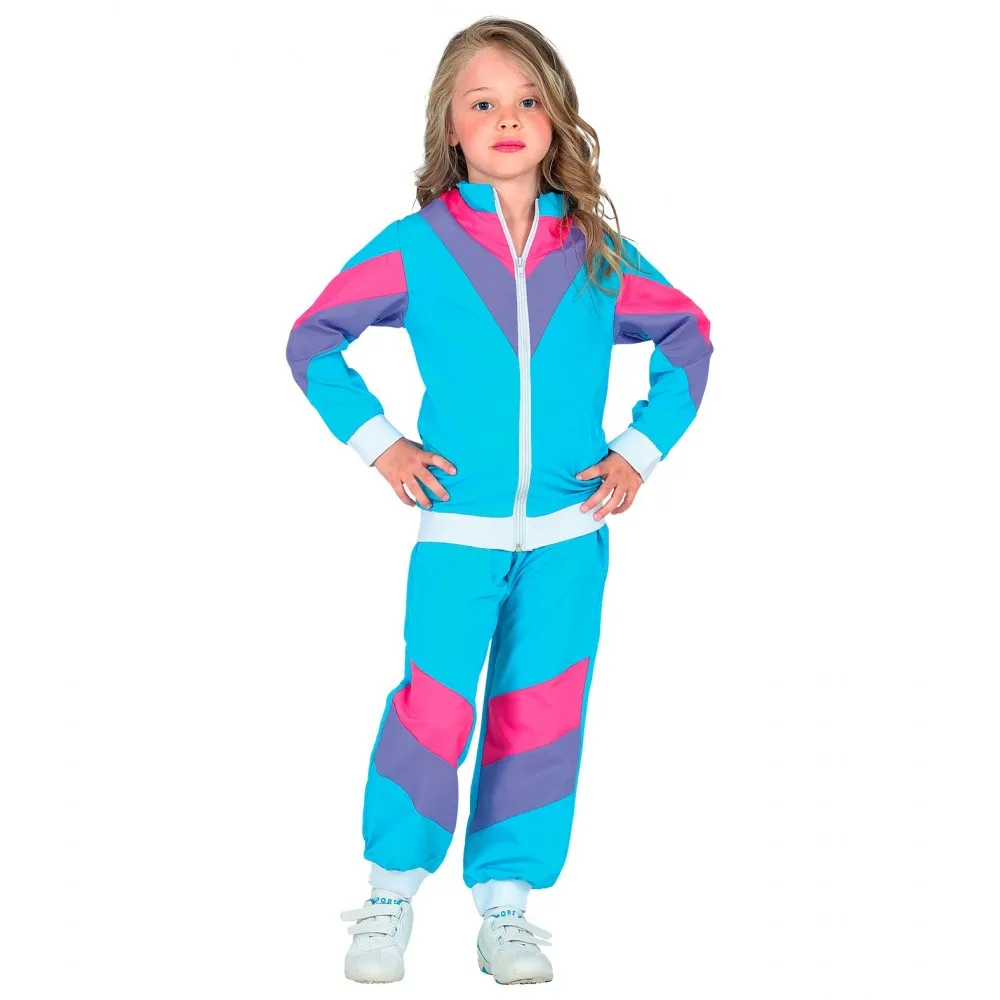 Costume Tuta Anni 80 Bambino Unisex per Feste a Tema, Taglia 14-16 anni, 164 cm