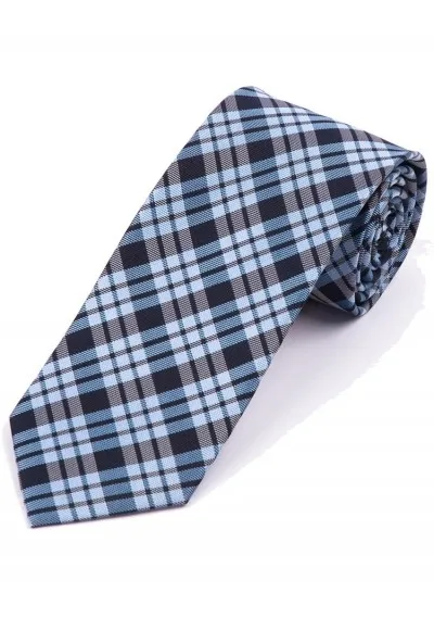Cravatta con motivo Glencheck Blu scuro Blu cielo