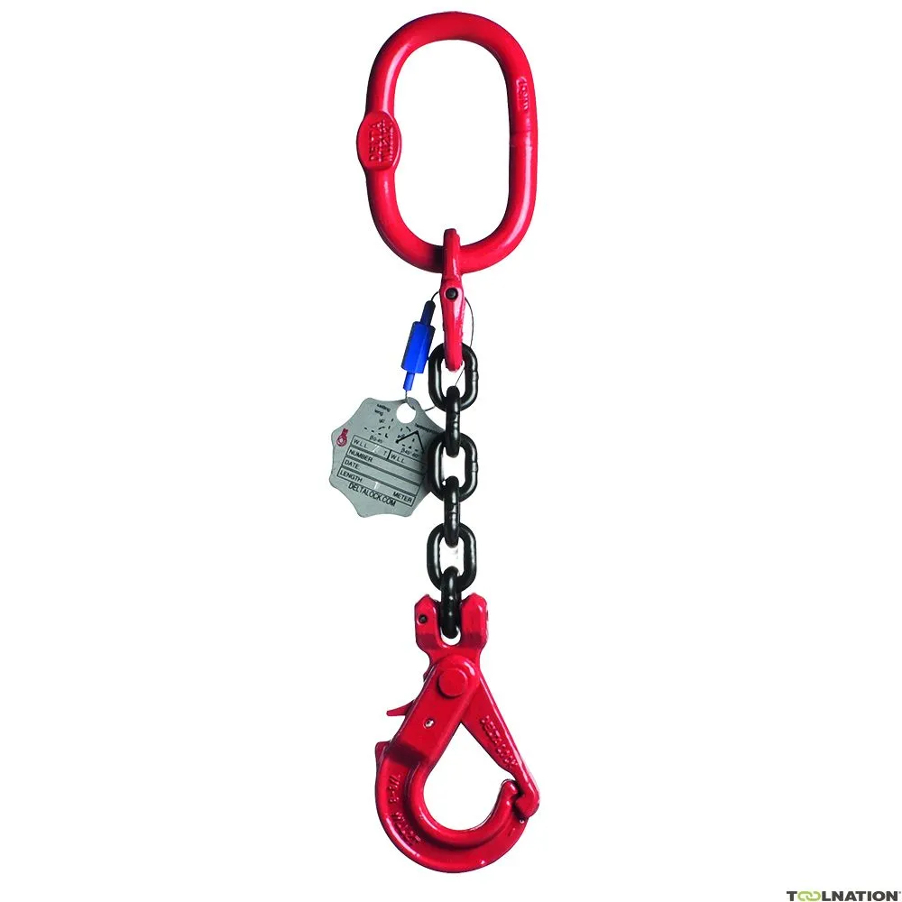Delta YE.8.1SV.06.040 Imbracatura a catena, 4 metri, gancio di sicurezza, 1,12 tonnellate