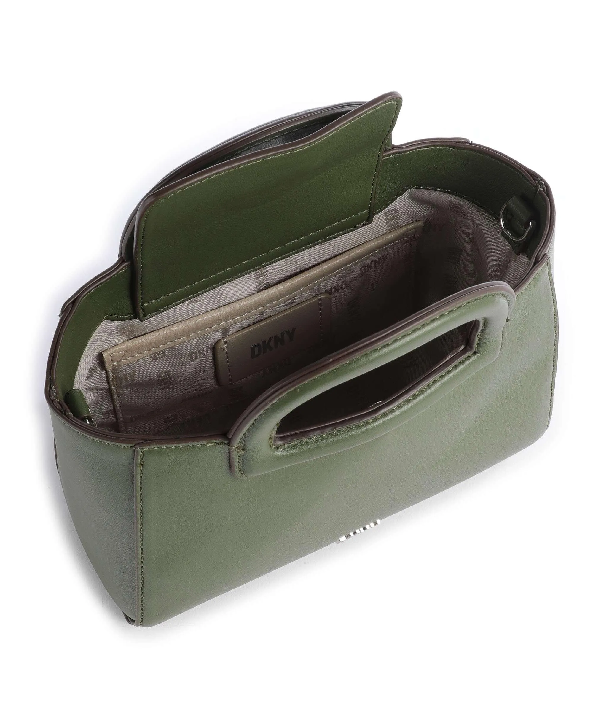  DKNY Drew Borsa a mano pelle sintetica verde scuro  