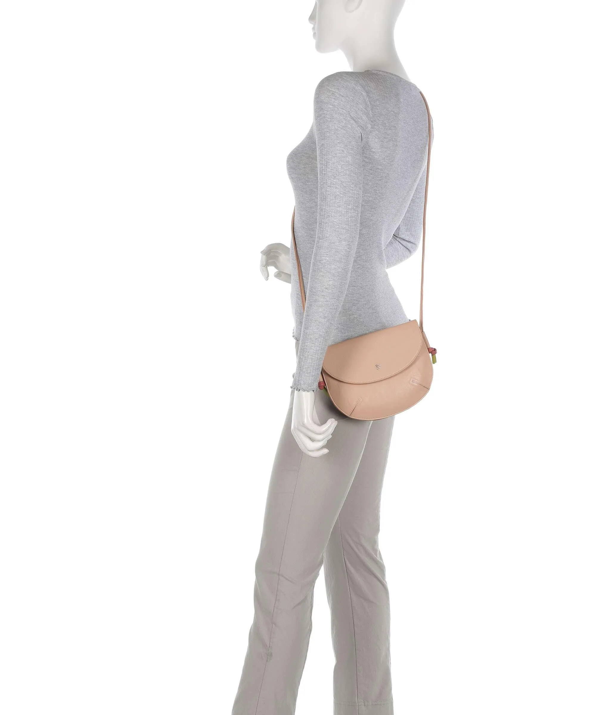  DuDu Bags Skye Borsa a tracolla pelle a grana fine rosa antico  