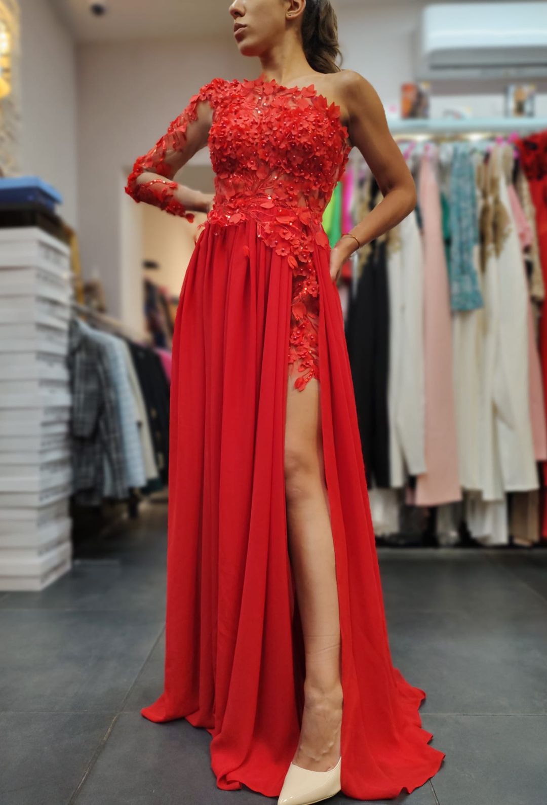Elegante abito mono manica