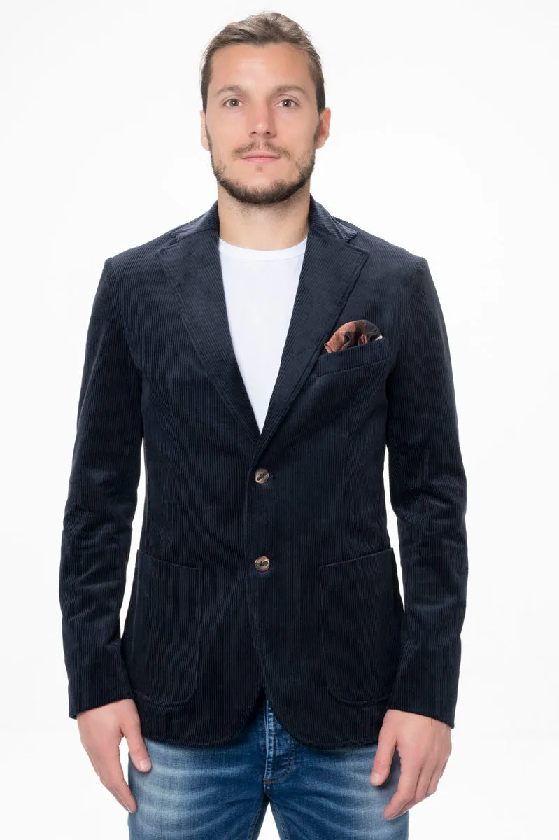  Elia Uomo Giacca blu in velluto made in italy elia  