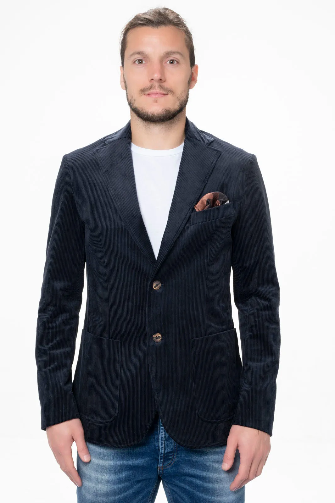  Elia Uomo Giacca blu in velluto made in italy elia  