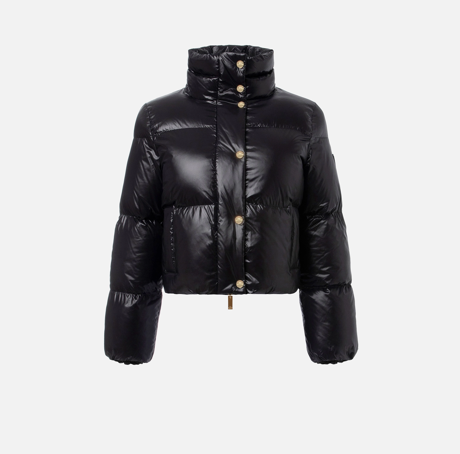 ELISABETTA FRANCHI Piumino crop in vela satin