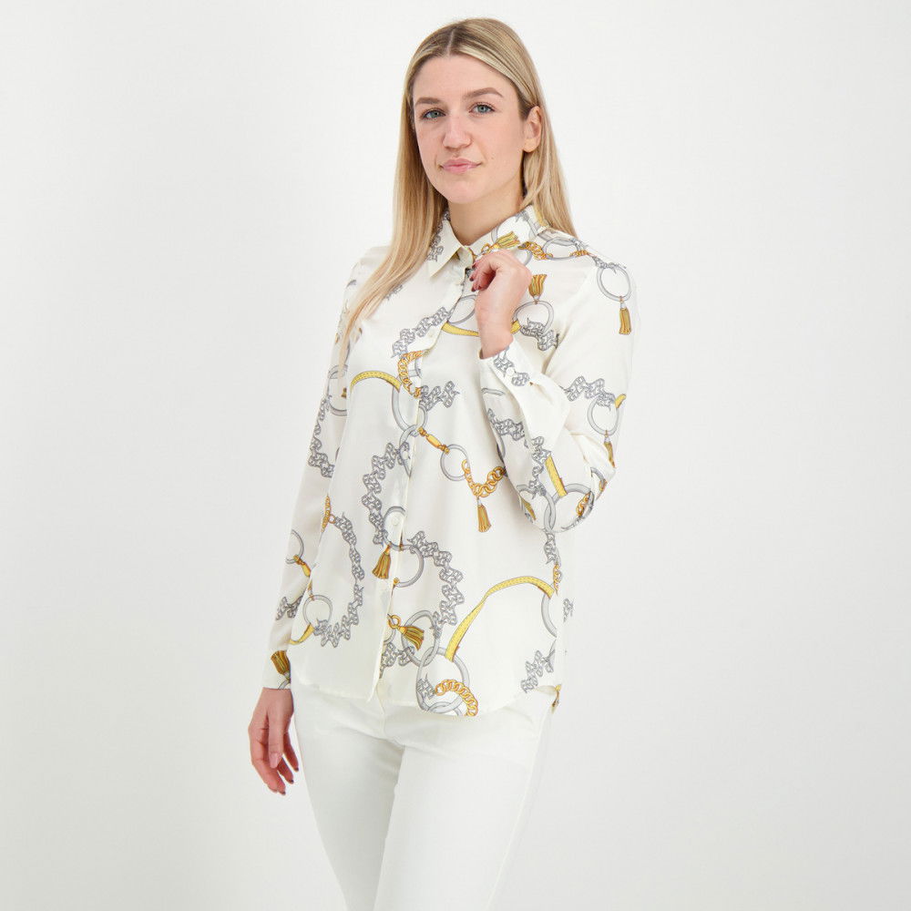 EMME MARELLA CAMICIA IN TWILL FANTASIA NABAB DONNA