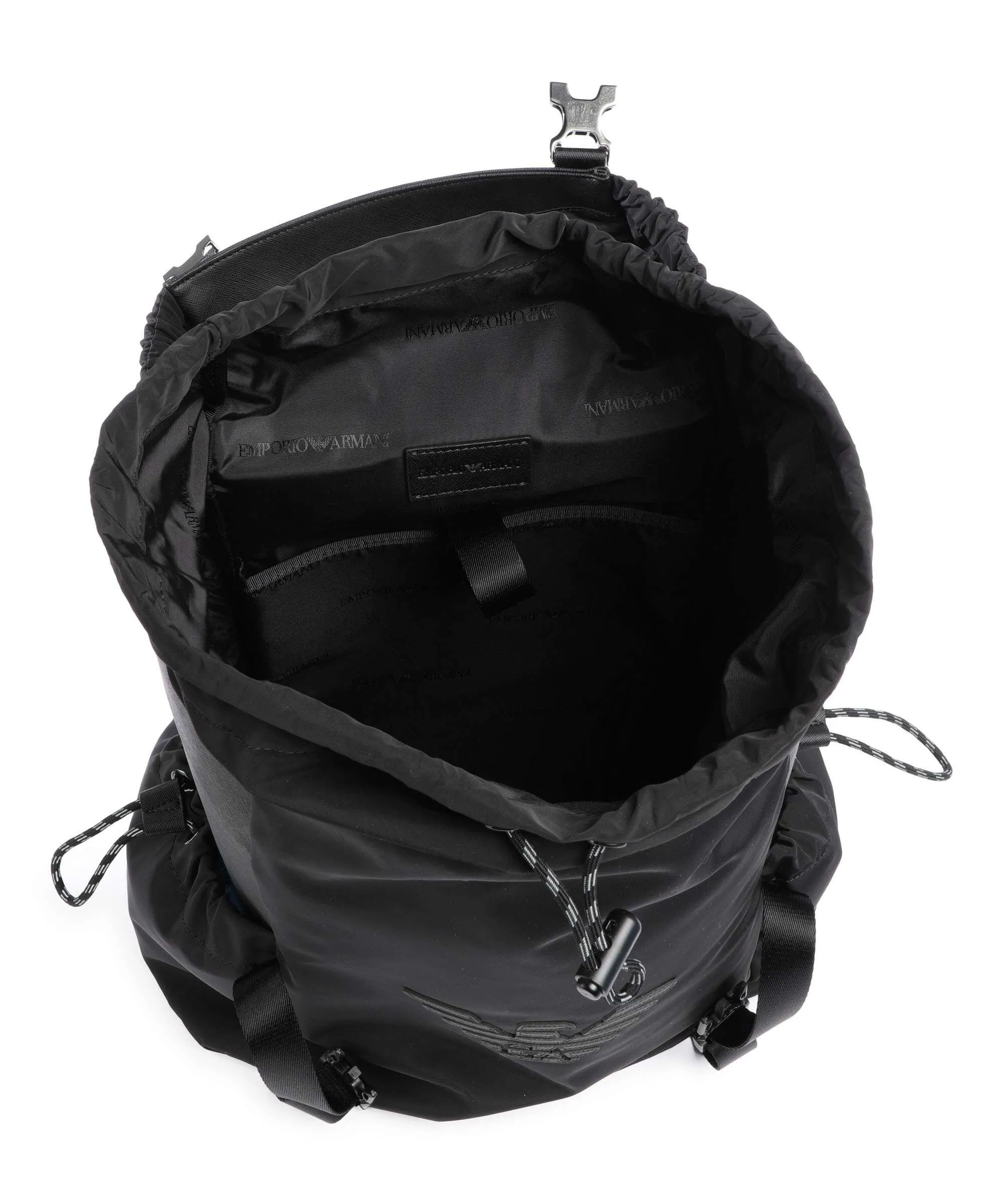 Emporio Armani Eagle Regener Zaino 14″ poliammide, pelle sintetica nero  