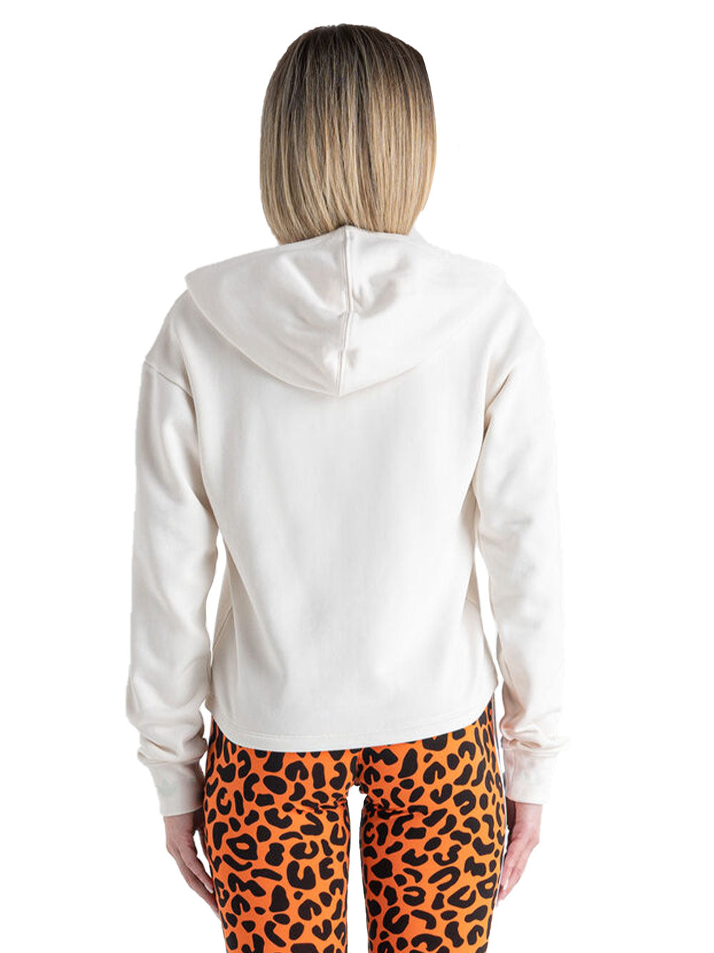 Felpa ADIDAS Donna CROPPED HOODIE Bianco