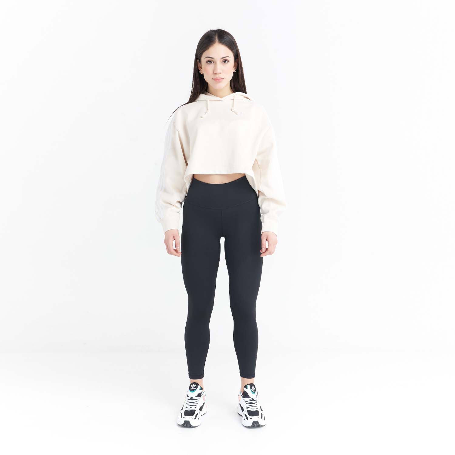 Felpa ADIDAS Donna SHORT HOODIE Bianco