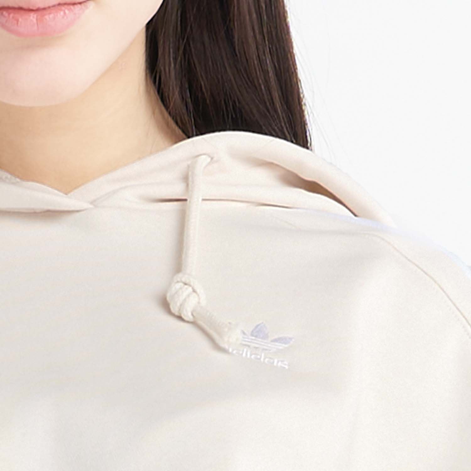 Felpa ADIDAS Donna SHORT HOODIE Bianco