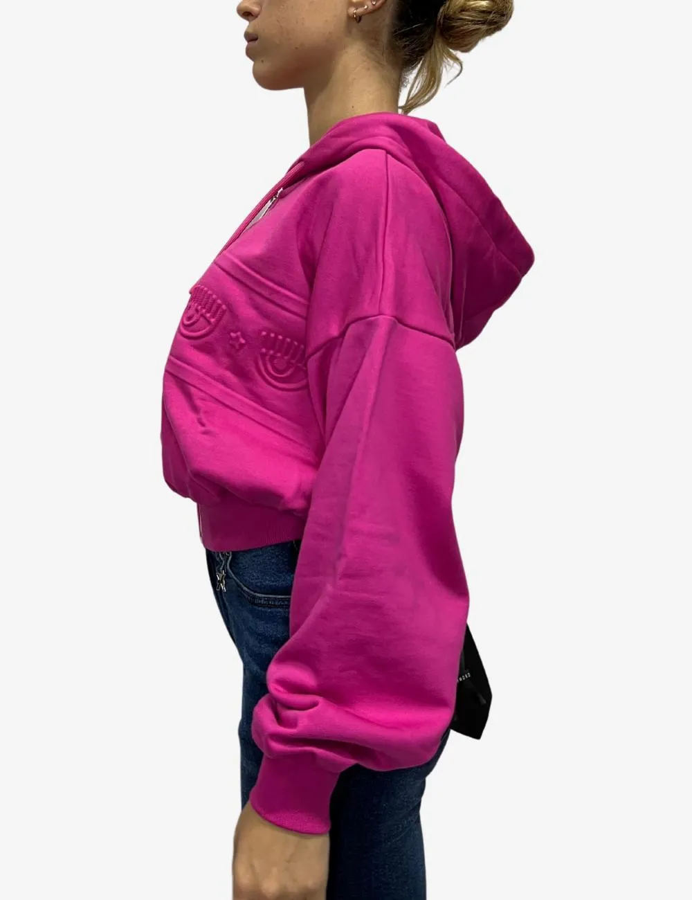 Felpa Chiara Ferragni fullzip con cappuccio e logo 