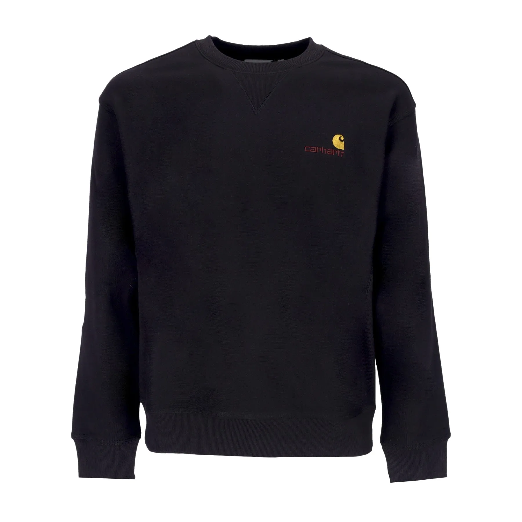 Felpa Girocollo Uomo American Script Sweat Black