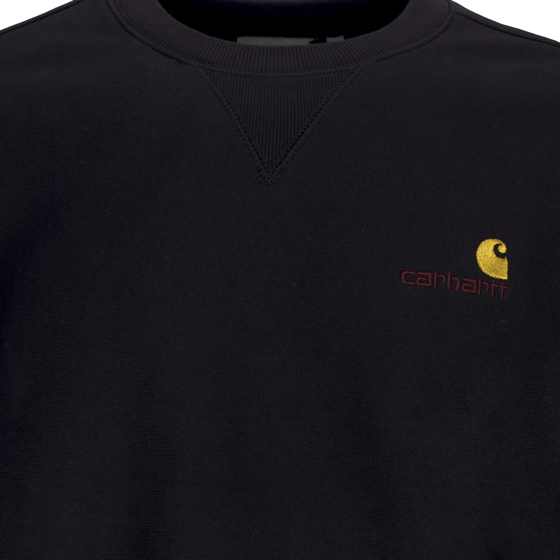 Felpa Girocollo Uomo American Script Sweat Black