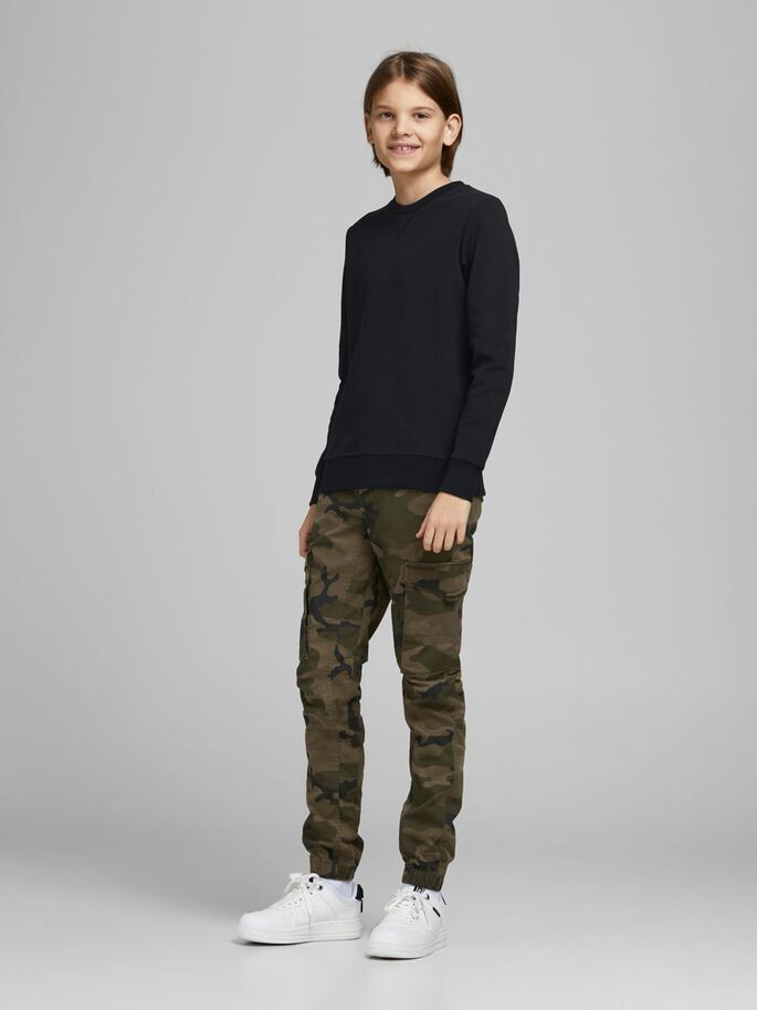 FELPA Ragazzo JACK&JONES 12182520 BASIC CREW BLACK