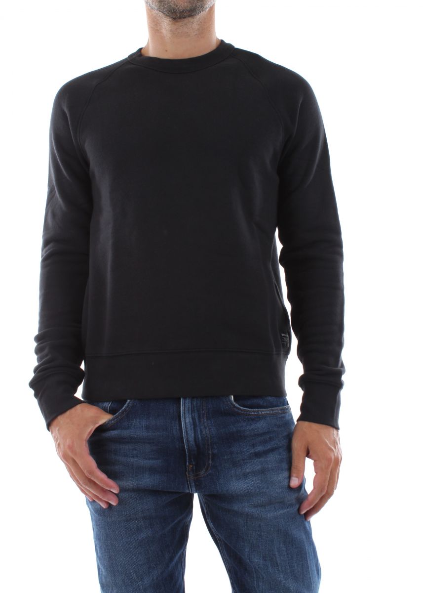 FELPA Uomo DOCKERS A1104 0012 ICON CREW BLACK BRUSHED