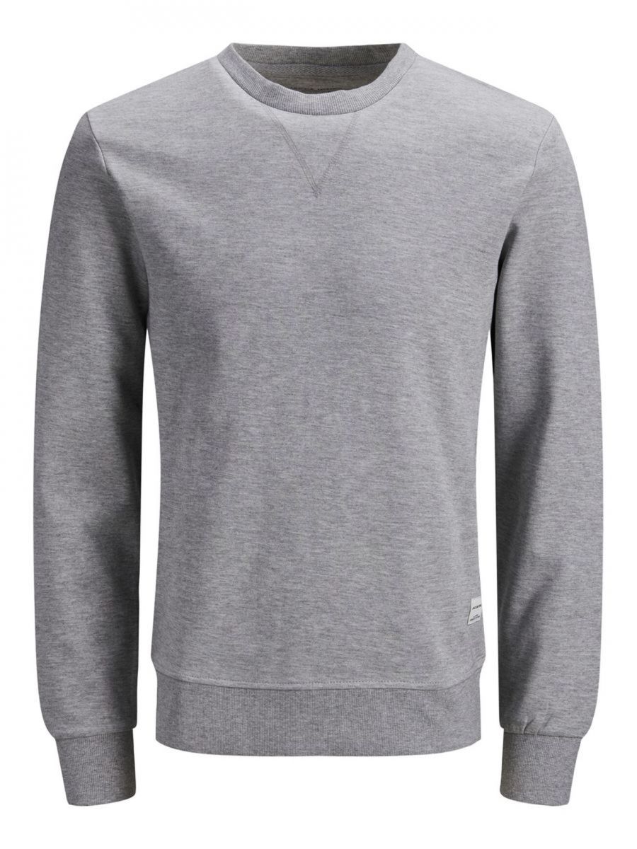 FELPA Uomo JACK&JONES 12181903 CREW NECK LIGHT GREY MELANGE