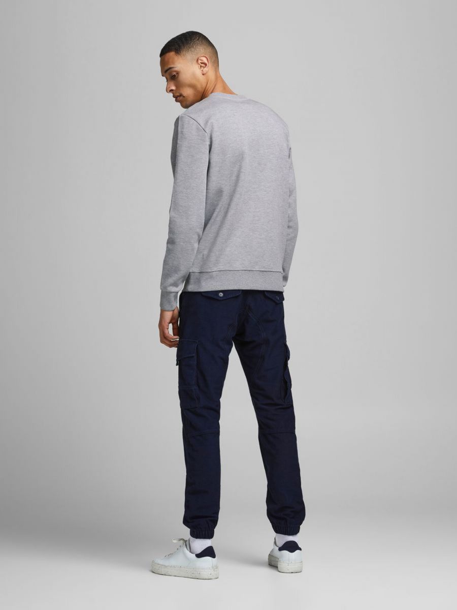 FELPA Uomo JACK&JONES 12181903 CREW NECK LIGHT GREY MELANGE