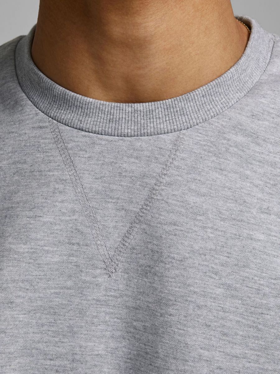 FELPA Uomo JACK&JONES 12181903 CREW NECK LIGHT GREY MELANGE
