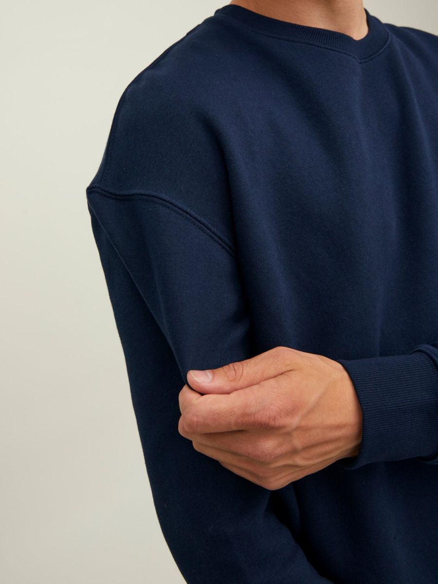FELPA Uomo JACK&JONES 12208182 CREW NECK NAVY BLAZER