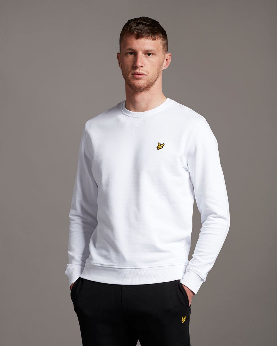 FELPA Uomo LYLE & SCOTT 1874 ML424VOG CREW NECK 626 WHITE