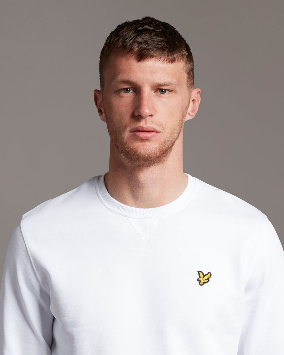 FELPA Uomo LYLE & SCOTT 1874 ML424VOG CREW NECK 626 WHITE
